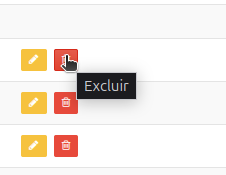 Ícone da lixeira para excluir categoria